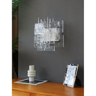 Nexus Layered Ice Glass Sconce