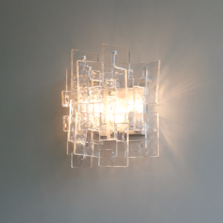 Nexus Layered Ice Glass Sconce