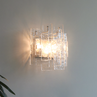 Nexus Layered Ice Glass Sconce