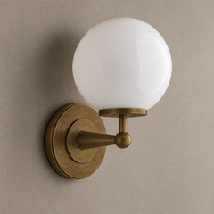 Lacquered Burnished Brass & White