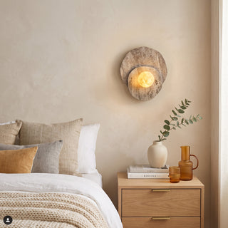 Nivara Travertine Wall Sconce – detail 3