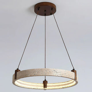 Nogy Travertine Ring Chandelier
