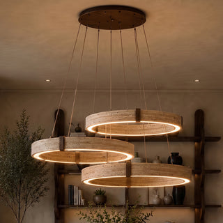 Nogy Travertine Ring Chandelier