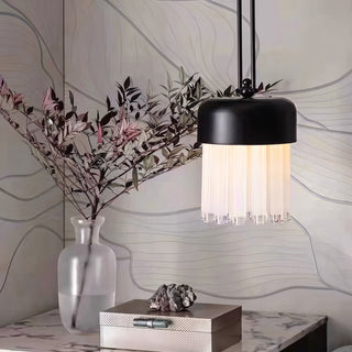 Noir Fringe Glass Pendant Lamp
