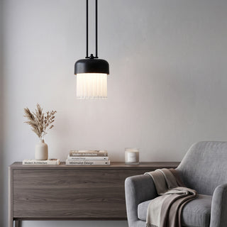 Noir Fringe Glass Pendant Lamp