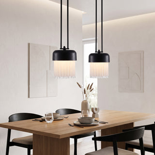 Noir Fringe Glass Pendant Lamp