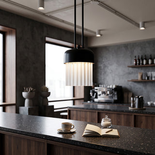 Noir Fringe Glass Pendant Lamp