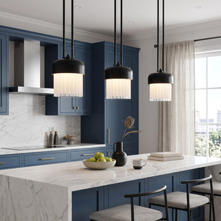 Noir Fringe Glass Pendant Lamp