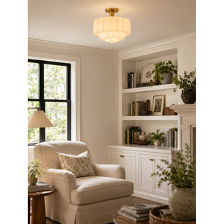 Octavia Tiered Opal Flush Mount