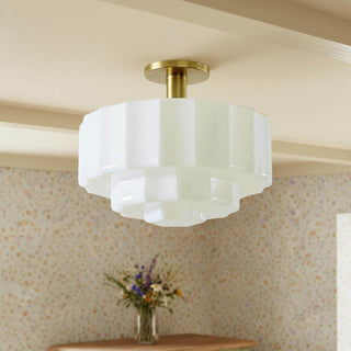 Octavia Tiered Opal Flush Mount