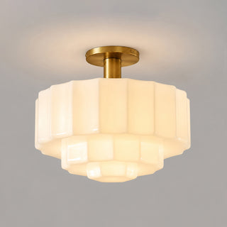 Octavia Tiered Opal Flush Mount
