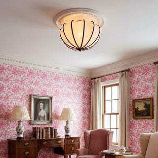 Odette Scalloped Flush Mount Ceiling Light