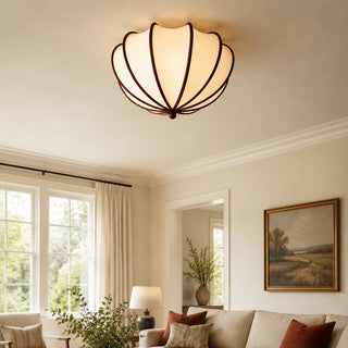 Odette Scalloped Flush Mount Ceiling Light