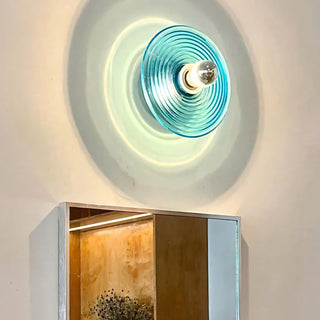 Orbit Ripple Glass Wall Sconce