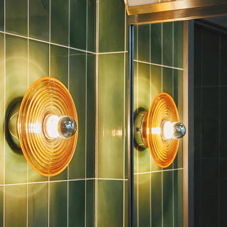 Orbit Ripple Glass Wall Sconce