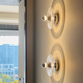 Orbit Ripple Glass Wall Sconce