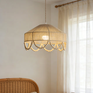 Orelia Beaded Hemp Chandelier