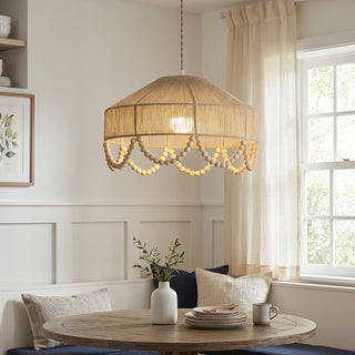 Orelia Beaded Hemp Chandelier