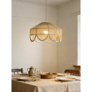 Orelia Beaded Hemp Chandelier