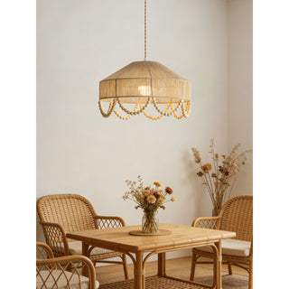 Orelia Beaded Hemp Chandelier
