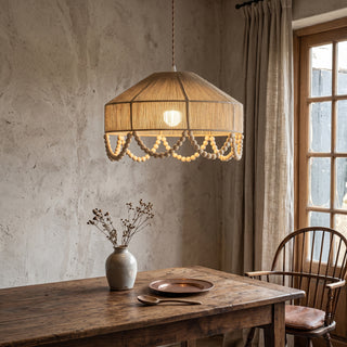 Orelia Beaded Hemp Chandelier