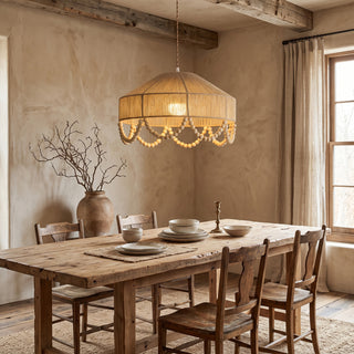 Orelia Beaded Hemp Chandelier