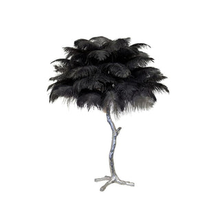 Ostrich Feather Table Lamp 29.5"