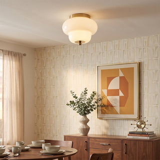 Otto Opal Glass Semi-Flush Mount