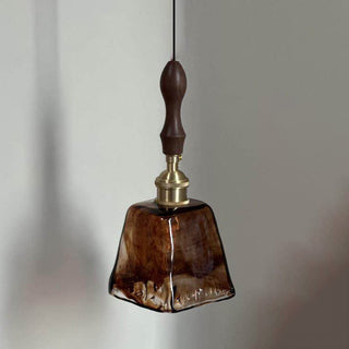 Suspension Ambrette en Verre Ambré