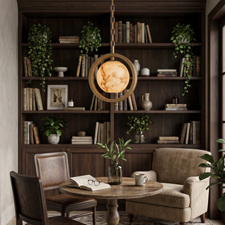 Astra Alabaster Halo Pendant Light