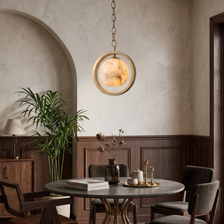 Astra Alabaster Halo Pendant Light