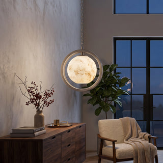 Astra Alabaster Halo Pendant Light