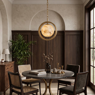 Astra Alabaster Halo Pendant Light