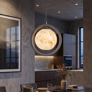 Astra Alabaster Halo Pendant Light
