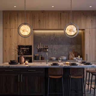 Astra Alabaster Halo Pendant Light