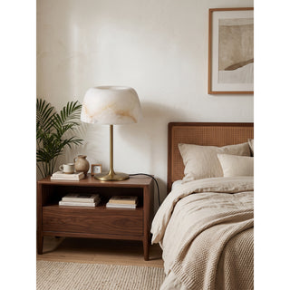 Aubrin Alabaster Dome Table Lamp