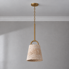 Lacquered Burnished Brass & Beige
