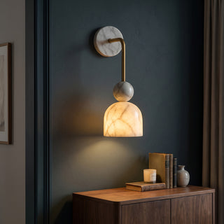 Campana Marble Bell Wall Sconce