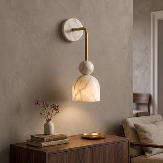 Campana Marble Bell Wall Sconce