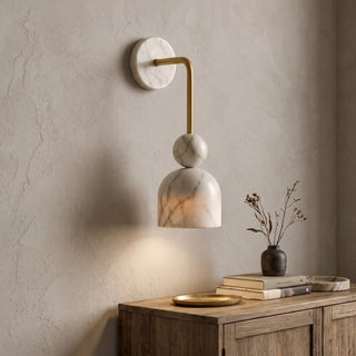 Campana Marble Bell Wall Sconce