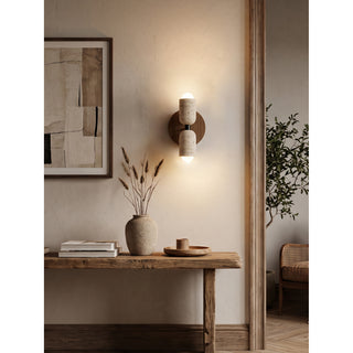 Capsula Travertine Bidirectional Sconce