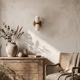 Capsula Travertine Bidirectional Sconce