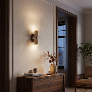 Capsula Travertine Bidirectional Sconce
