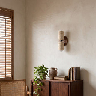 Capsula Travertine Bidirectional Sconce