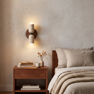 Capsula Travertine Bidirectional Sconce
