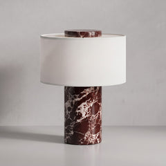 Violet Red Marble & White Fabric