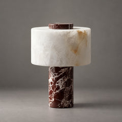 Violet Red Marble & White Alabaster