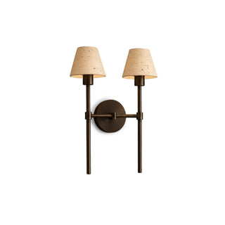 Duvessa Travertine Double Sconce