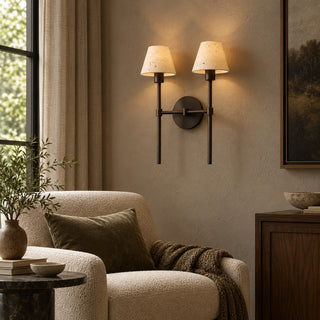Duvessa Travertine Double Sconce