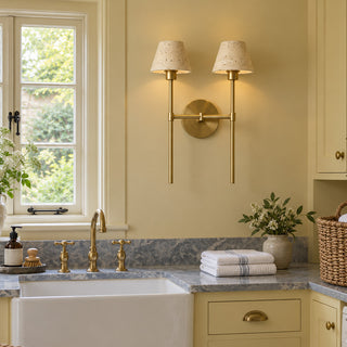 Duvessa Travertine Double Sconce